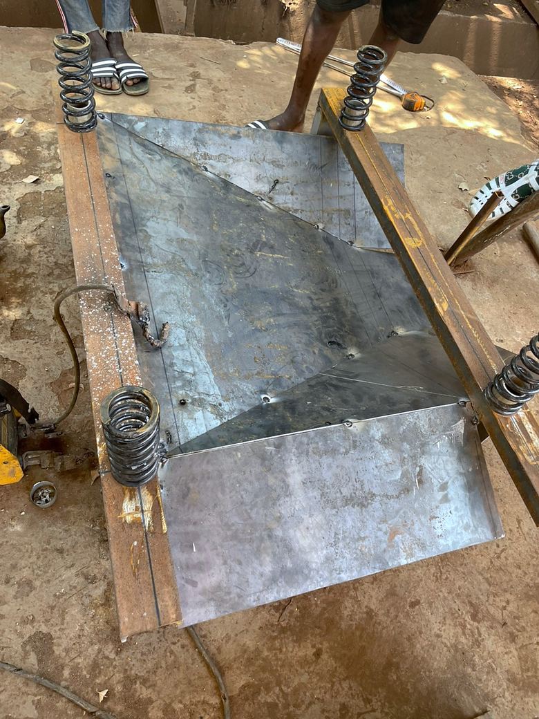 Caisson en cours de fabrication